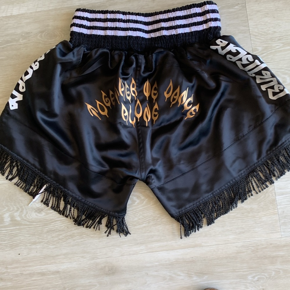 Burner Vintage Adidas Thai Boxing 2018 Burner Fringe Shorts. Black. Size 170 M. - Picture 6 of 16